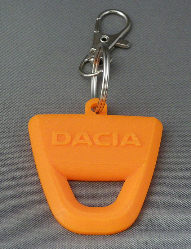 (image for) 3D Prints - Dacia Sleutelhanger 1 - Zonnig Oranje (Sunny Orange)