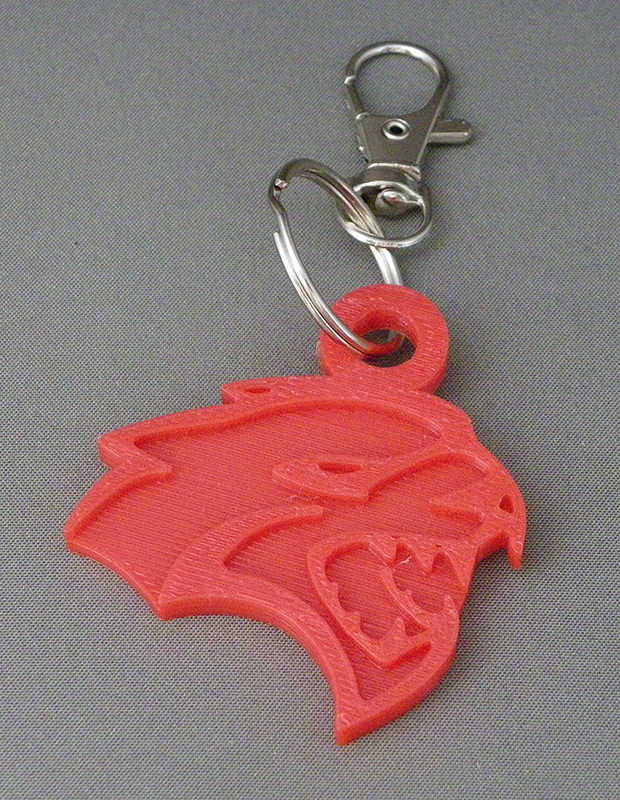 (image for) 3D Prints - Dodge Hellcat Sleutelhanger 1 - Rood (Red)
