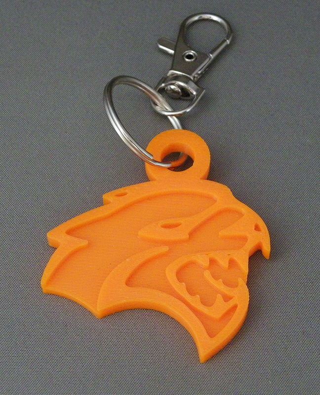 (image for) 3D Prints - Dodge Hellcat Sleutelhanger 1 - Zonnig Oranje (Sunny Orange)