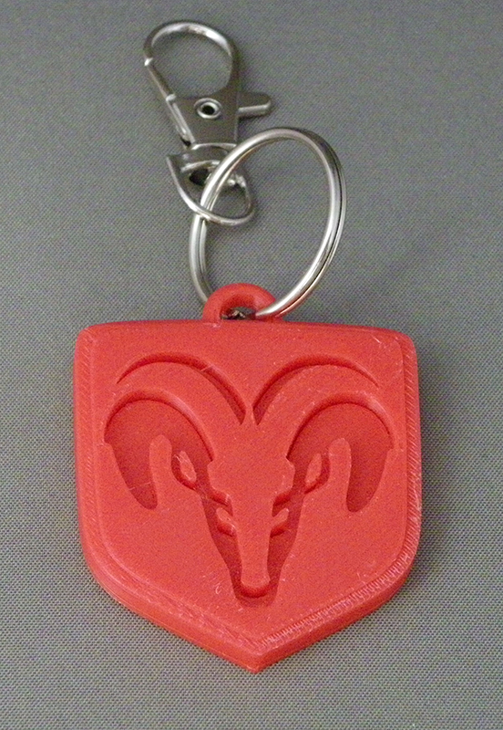 (image for) 3D Prints - Dodge Ram Sleutelhanger 1 - Rood (Red)