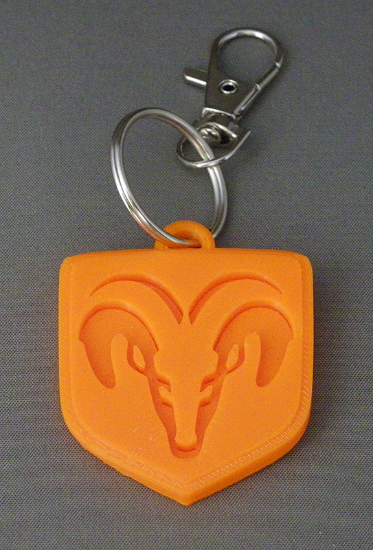 (image for) 3D Prints - Dodge Ram Sleutelhanger 1 - Zonnig Oranje (Sunny Orange)