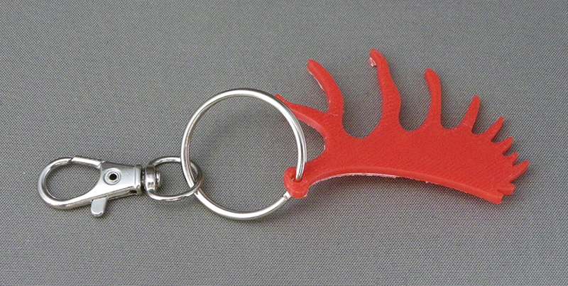 (image for) 3D Prints - Eland Sleutelhanger 1 - Rood (Red)