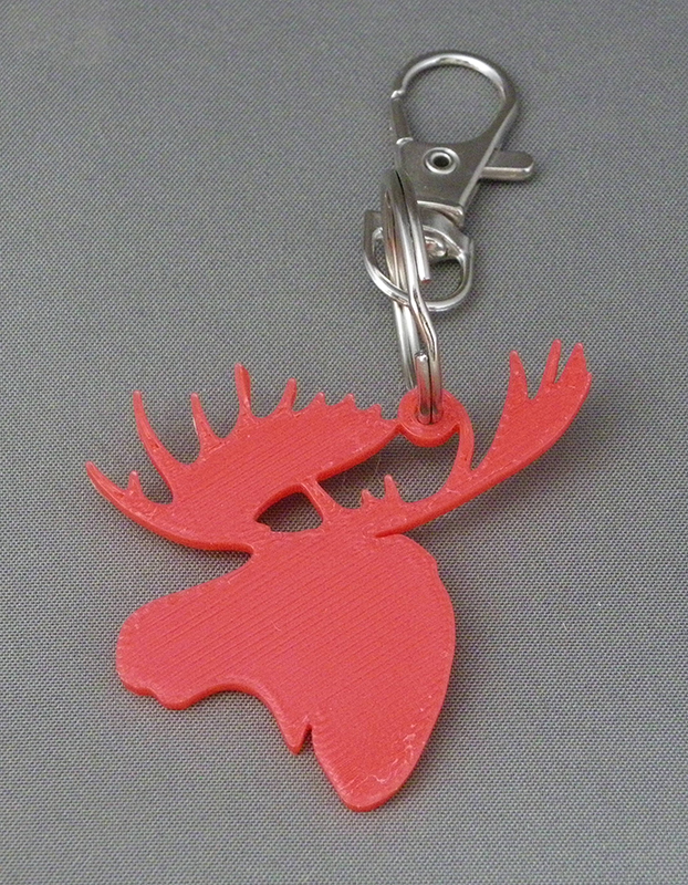 (image for) 3D Prints - Eland Sleutelhanger 2 - Rood (Red)