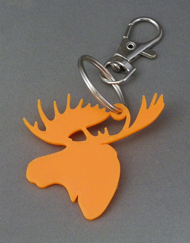 (image for) 3D Prints - Eland Sleutelhanger 2 - Zonnig Oranje (Sunny Orange)