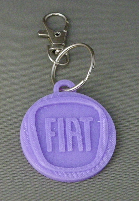 (image for) 3D Prints - Fiat Sleutelhanger 1 - Paars (Purple)