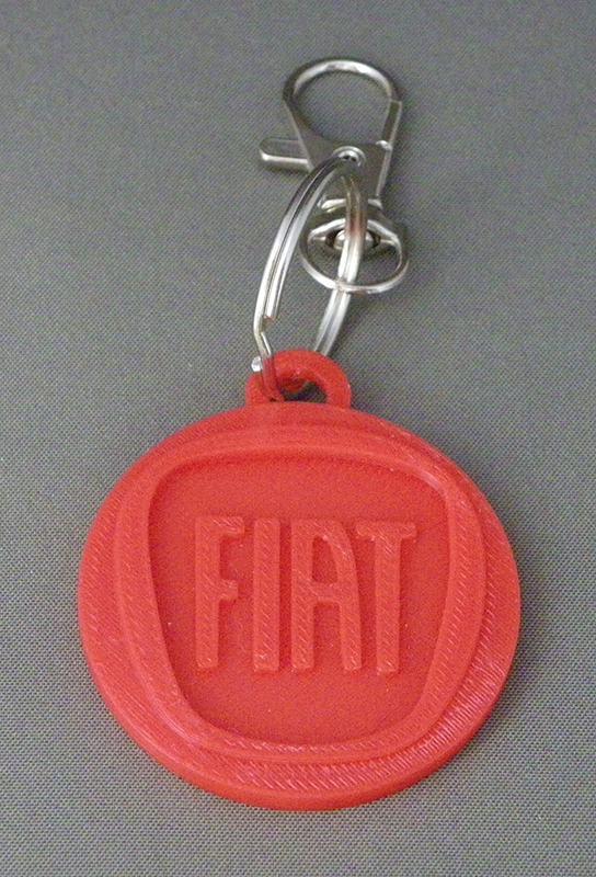 (image for) 3D Prints - Fiat Sleutelhanger 1 - Rood (Red)