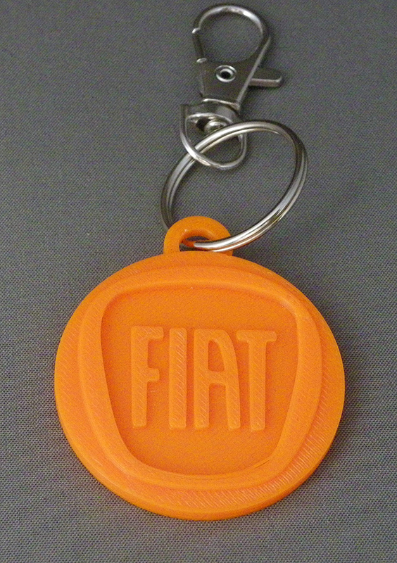 (image for) 3D Prints - Fiat Sleutelhanger 1 - Zonnig Oranje (Sunny Orange)