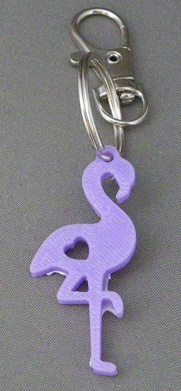 (image for) 3D Prints - Flamingo Sleutelhanger 1 - Paars (Purple)