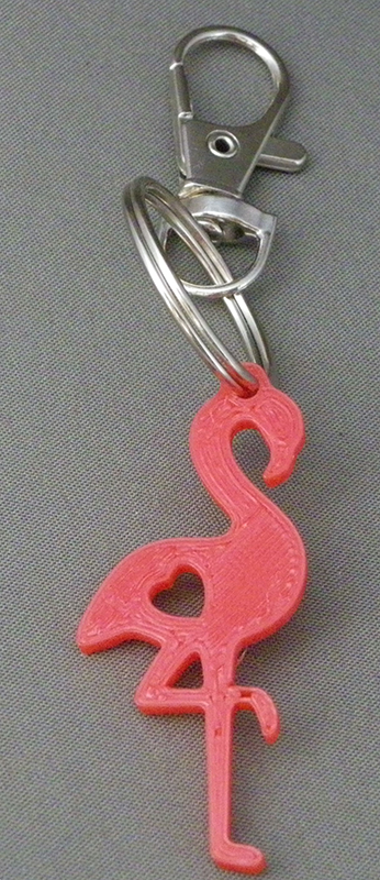 (image for) 3D Prints - Flamingo Sleutelhanger 1 - Rood (Red)