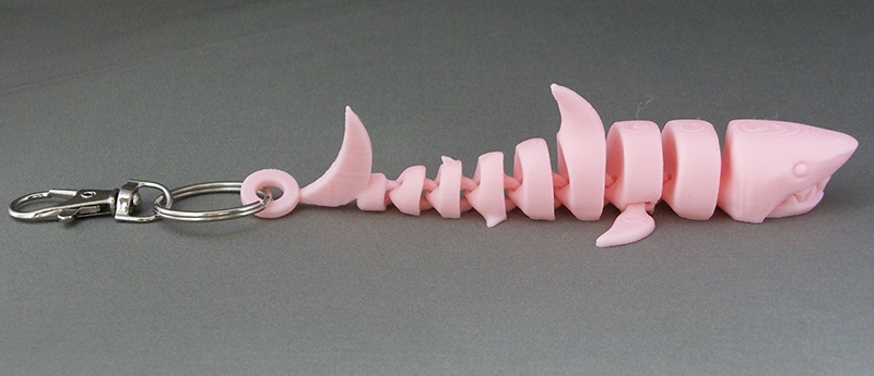 (image for) 3D Prints - Haai Sleutelhanger 1 - Kersenroze (Sakura Pink)