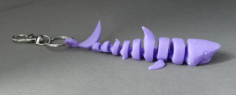 (image for) 3D Prints - Haai Sleutelhanger 1 - Paars (Purple)