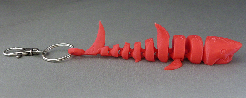 (image for) 3D Prints - Haai Sleutelhanger 1 - Rood (Red)