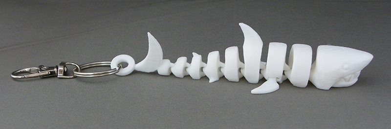 (image for) 3D Prints - Haai Sleutelhanger 1 - Wit (White)