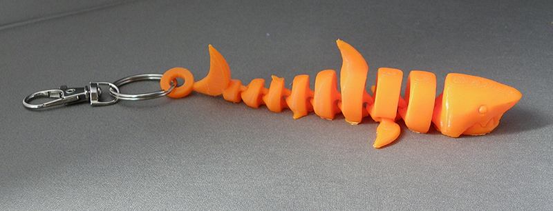 (image for) 3D Prints - Haai Sleutelhanger 1 - Zonnig Oranje (Sunny orange)