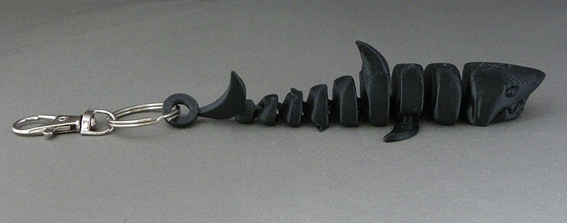 (image for) 3D Prints - Haai Sleutelhanger 1 - Zwart (Black)