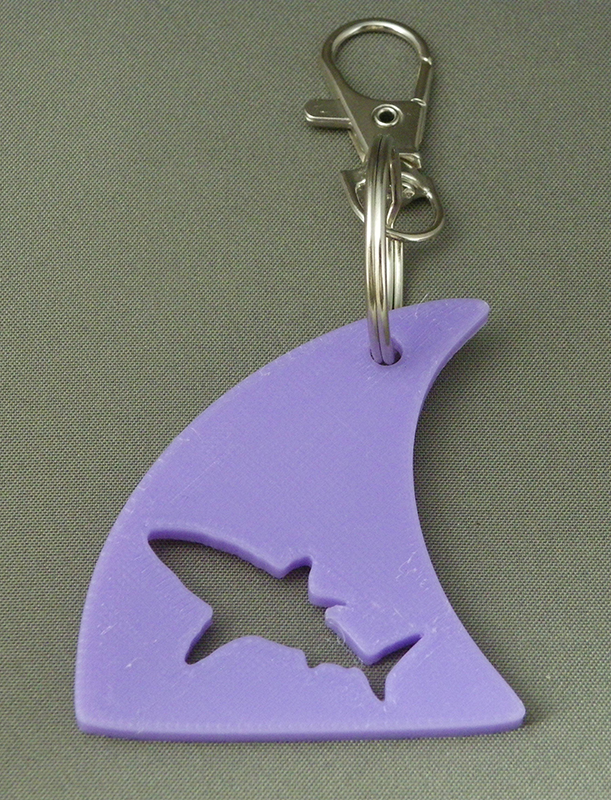 (image for) 3D Prints - Haai Sleutelhanger 2 - Paars (Purple)