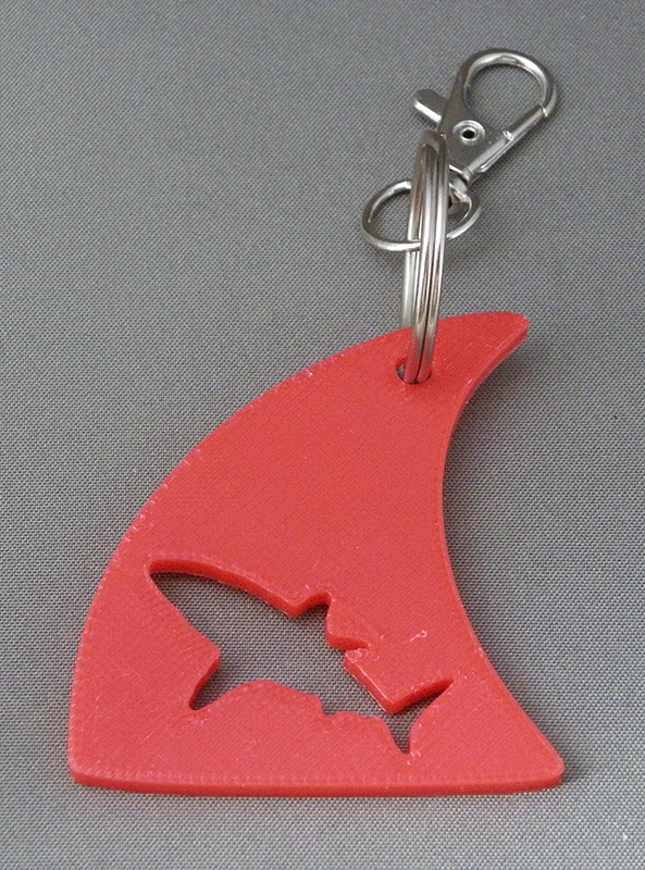 (image for) 3D Prints - Haai Sleutelhanger 2 - Rood (Red)