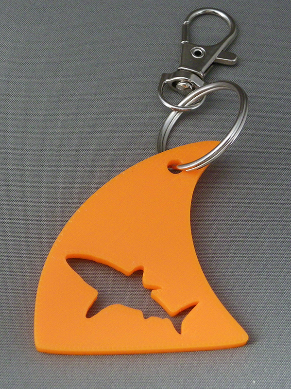 (image for) 3D Prints - Haai Sleutelhanger 2 - Zonnig Oranje (Sunny orange)