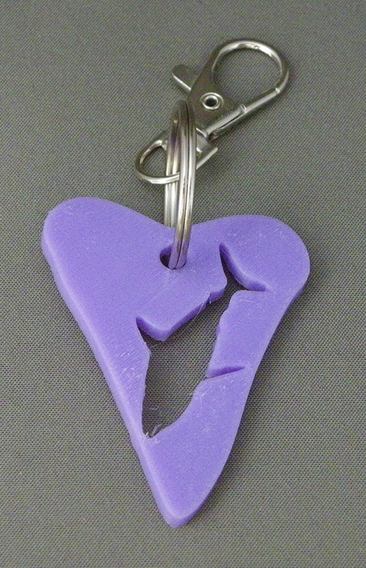 (image for) 3D Prints - Haai Sleutelhanger 3 - Paars (Purple)