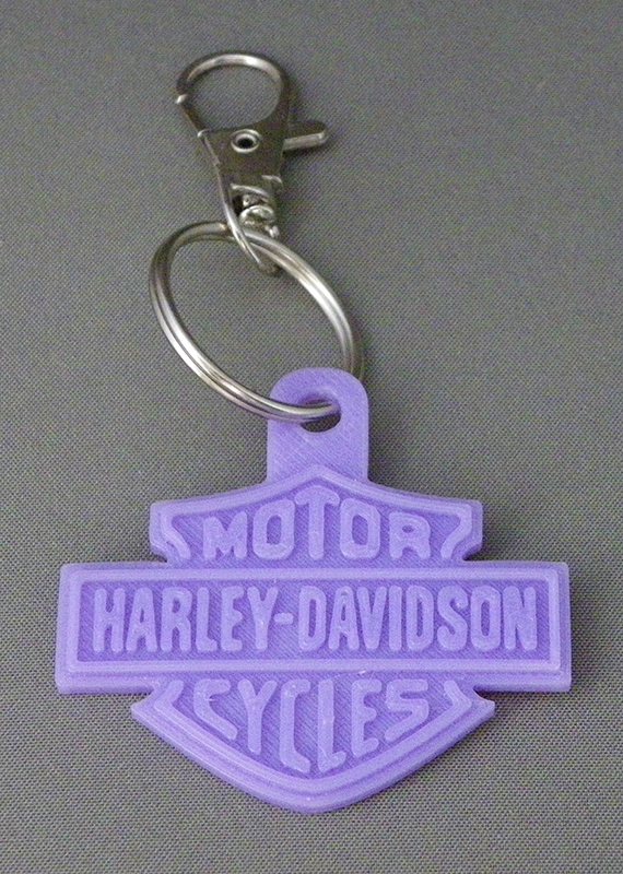(image for) 3D Prints - Harley Davidson Sleutelhanger 1 - Paars (Purple)