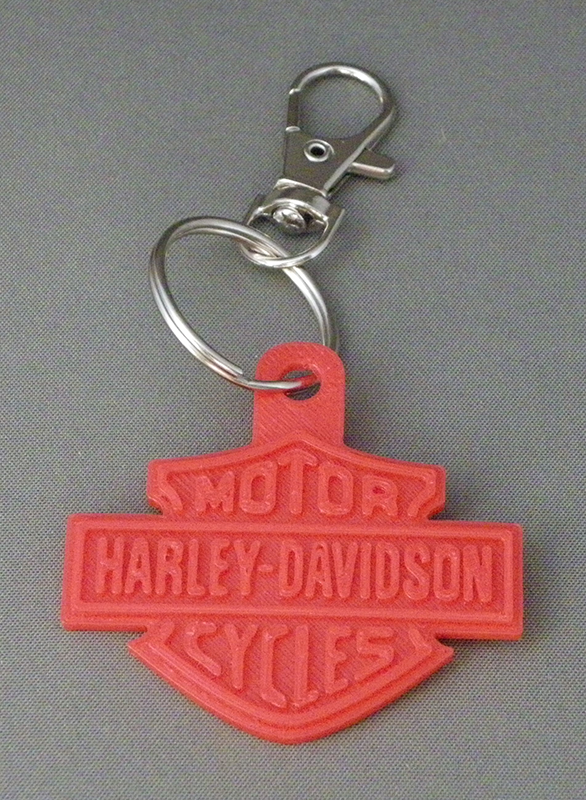 (image for) 3D Prints - Harley Davidson Sleutelhanger 1 - Rood (Red)