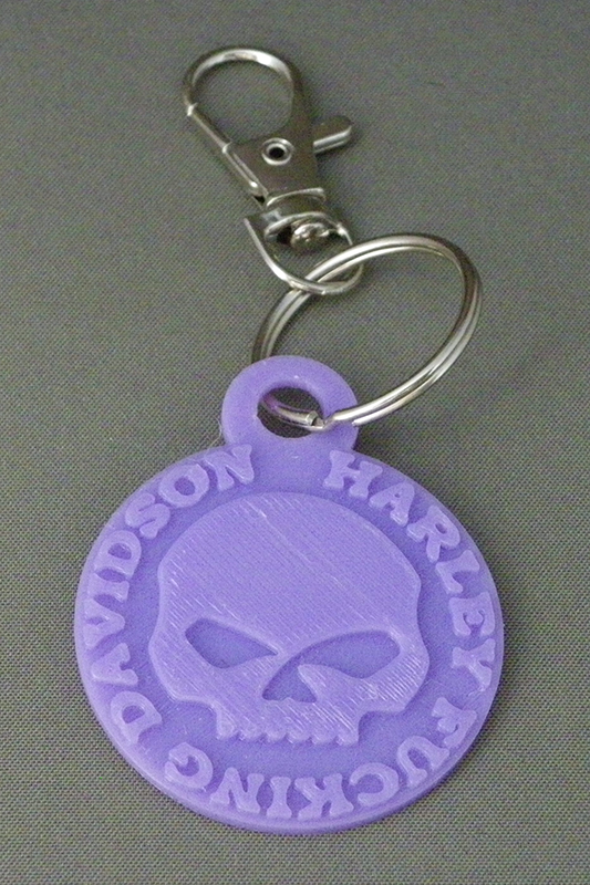 (image for) 3D Prints - Harley Davidson Sleutelhanger 2 - Paars (Purple)
