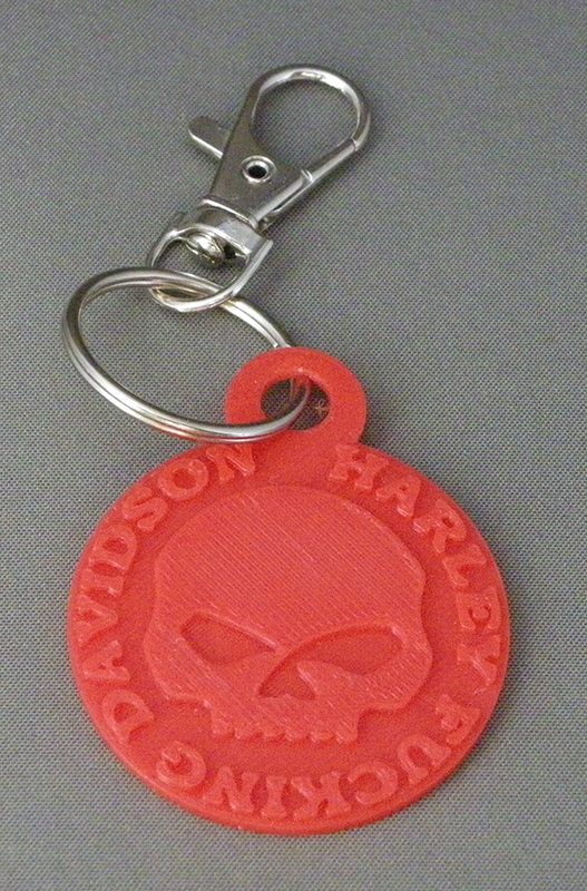 (image for) 3D Prints - Harley Davidson Sleutelhanger 2 - Rood (Red)