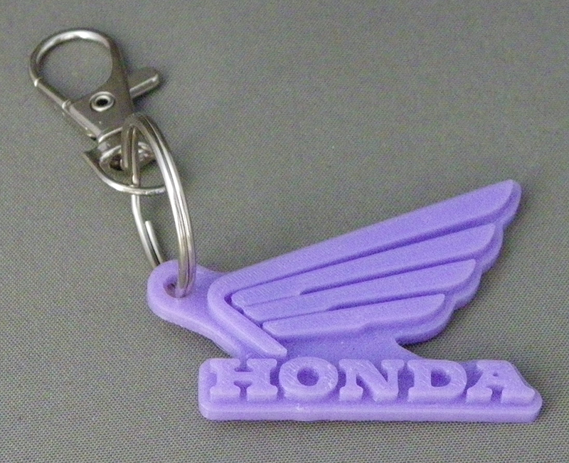 (image for) 3D Prints - Honda Sleutelhanger 1 - Paars (Purple)