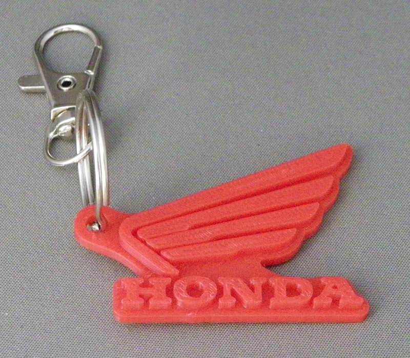 (image for) 3D Prints - Honda Sleutelhanger 1 - Rood (Red)