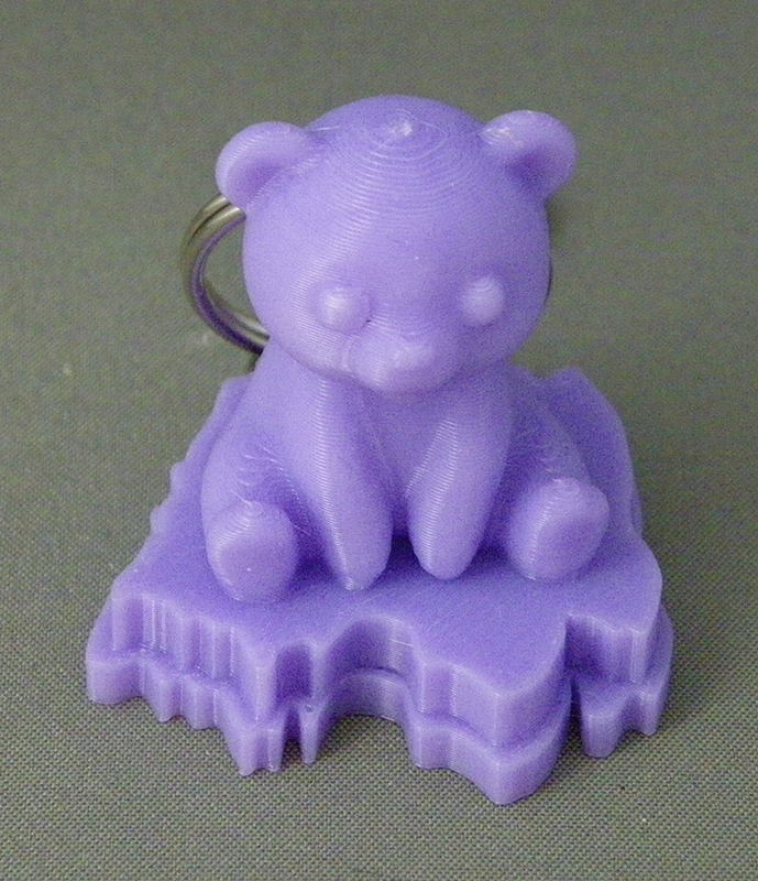 (image for) 3D Prints - Ijsbeer Sleutelhanger 1 - Paars (Purple)
