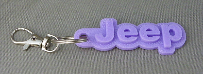 (image for) 3D Prints - Jeep Sleutelhanger 1 - Paars (Purple)