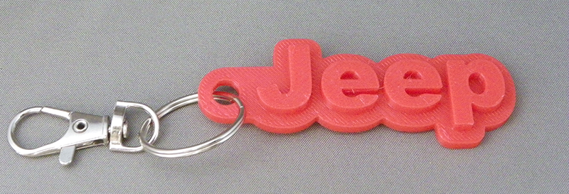 (image for) 3D Prints - Jeep Sleutelhanger 1 - Rood (Red)