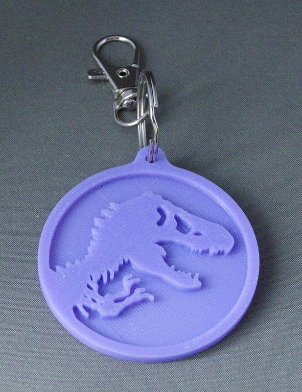 (image for) 3D Prints - Jurassic World Sleutelhanger 1 - Paars (Purple)