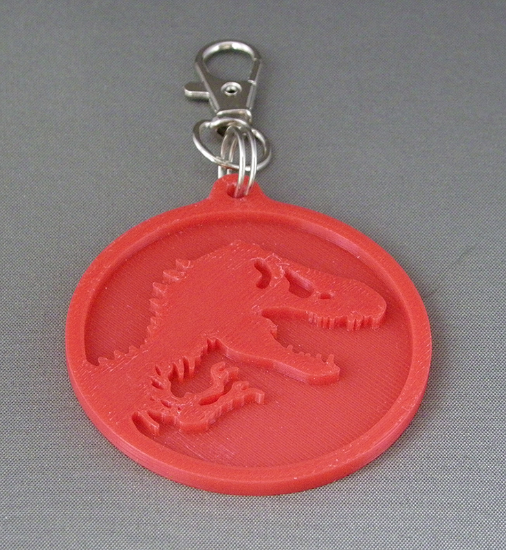 (image for) 3D Prints - Jurassic World Sleutelhanger 1 - Rood (Red)