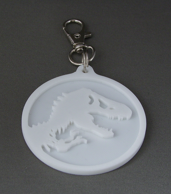 (image for) 3D Prints - Jurassic World Sleutelhanger 1 - Wit (White)
