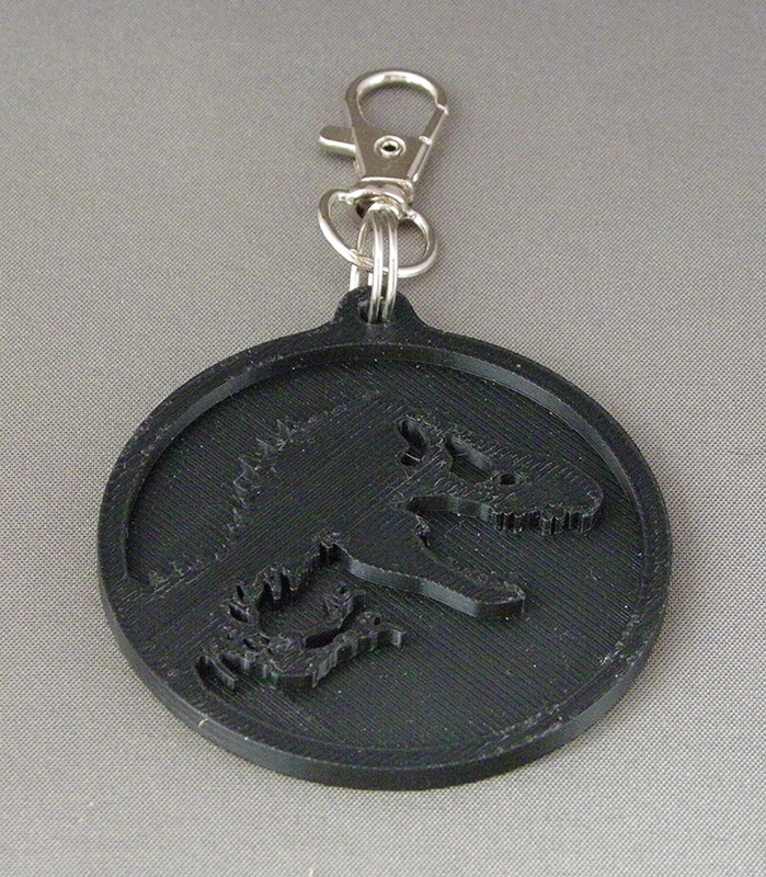 (image for) 3D Prints - Jurassic World Sleutelhanger 1 - Zwart (Black)