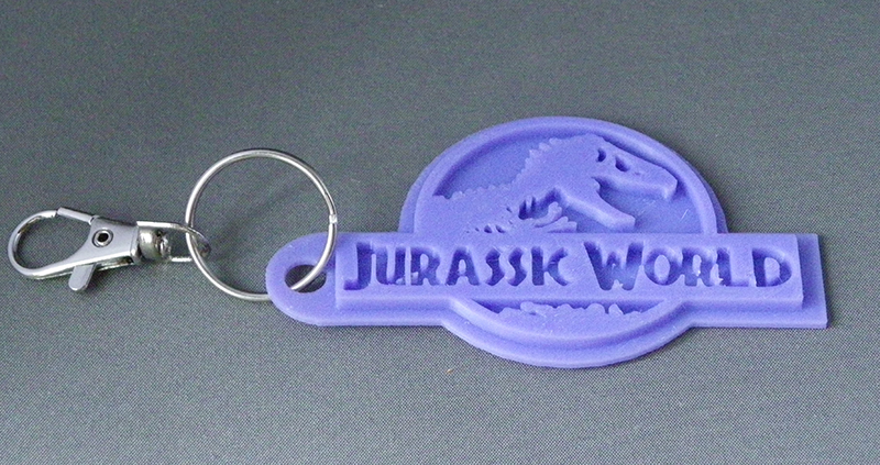 (image for) 3D Prints - Jurassic World Sleutelhanger 2 - Paars (Purple)