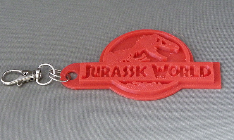 (image for) 3D Prints - Jurassic World Sleutelhanger 2 - Rood (Red)