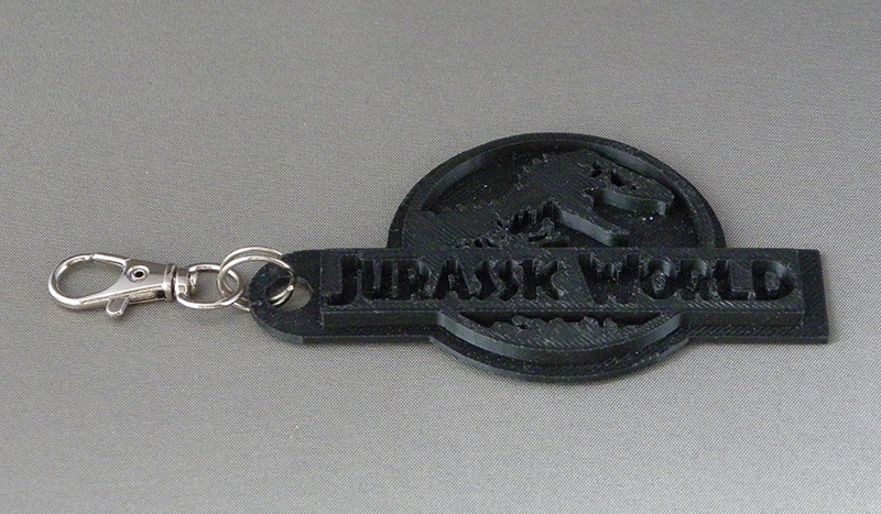 (image for) 3D Prints - Jurassic World Sleutelhanger 2 - Zwart (black)