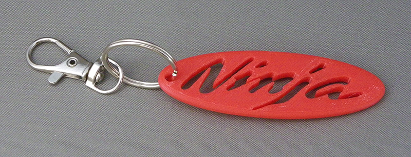 (image for) 3D Prints - Kawasaki Sleutelhanger 2 - Rood (Red)