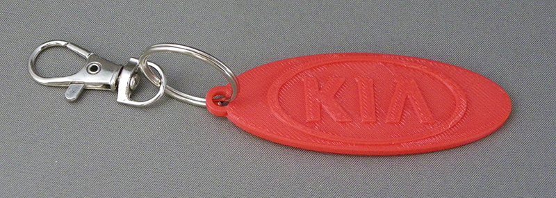 (image for) 3D Prints - Kia Sleutelhanger 1 - Rood (Red)
