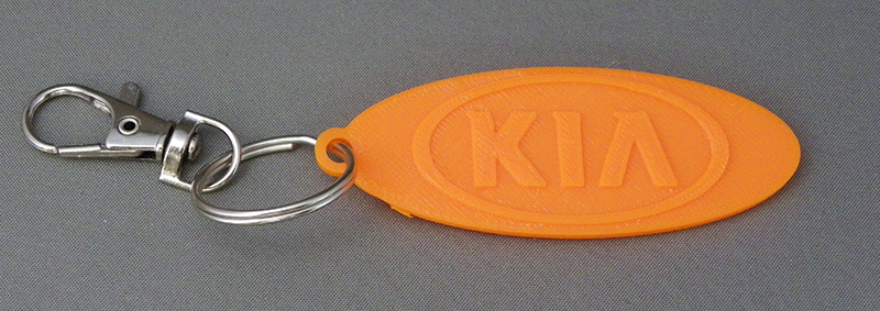 (image for) 3D Prints - Kia Sleutelhanger 1 - Zonnig Oranje (Sunny Orange)