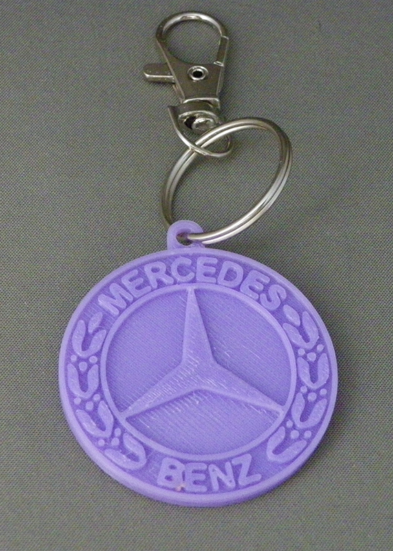 (image for) 3D Prints - Mercedes Sleutelhanger 1 - Paars (Purple)