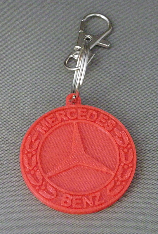 (image for) 3D Prints - Mercedes Sleutelhanger 1 - Rood (Red)