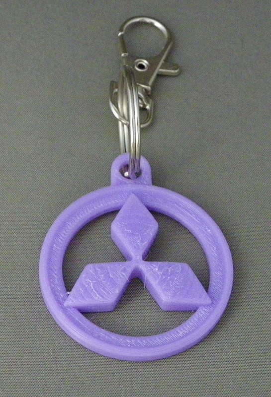 (image for) 3D Prints - Mitsubishi Sleutelhanger 1 - Paars (Purple)