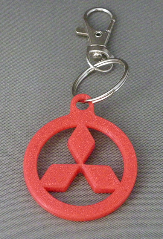(image for) 3D Prints - Mitsubishi Sleutelhanger 1 - Rood (Red)