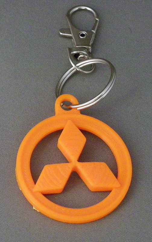 (image for) 3D Prints - Mitsubishi Sleutelhanger 1 - Zonnig Oranje (Sunny Orange)