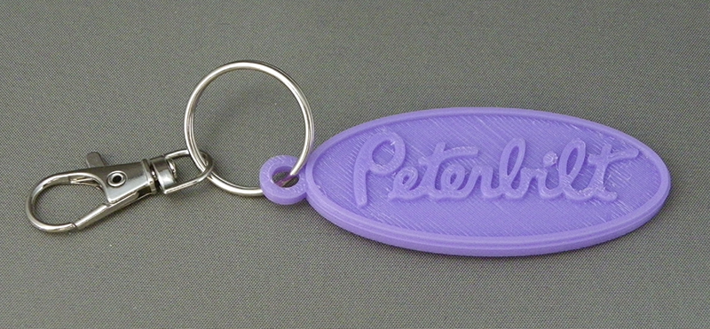 (image for) 3D Prints - Peterbilt Sleutelhanger 1 - Paars (Purple)
