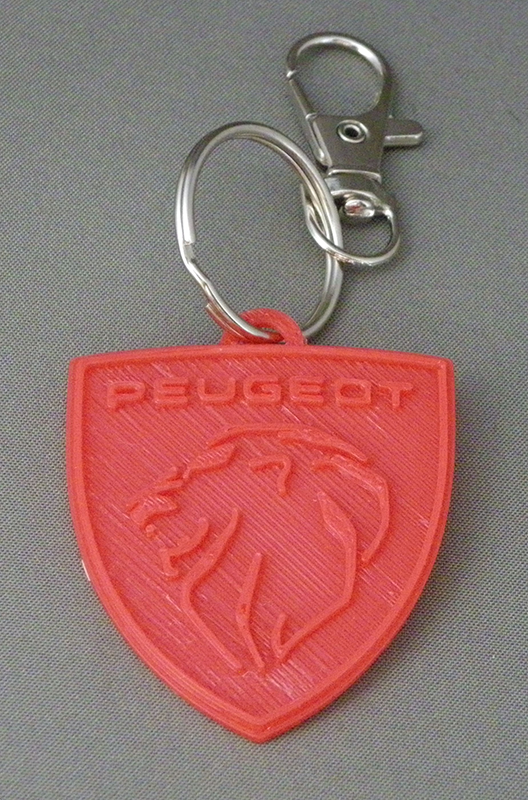 (image for) 3D Prints - Peugeot Sleutelhanger 1 - Rood (Red)