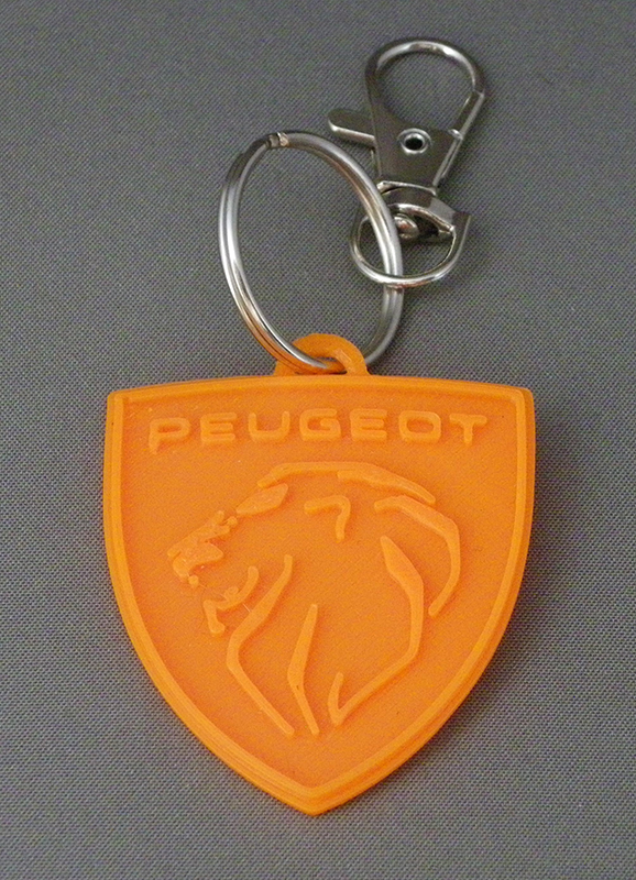 (image for) 3D Prints - Peugeot Sleutelhanger 1 - Zonnig Oranje (Sunny Orange)